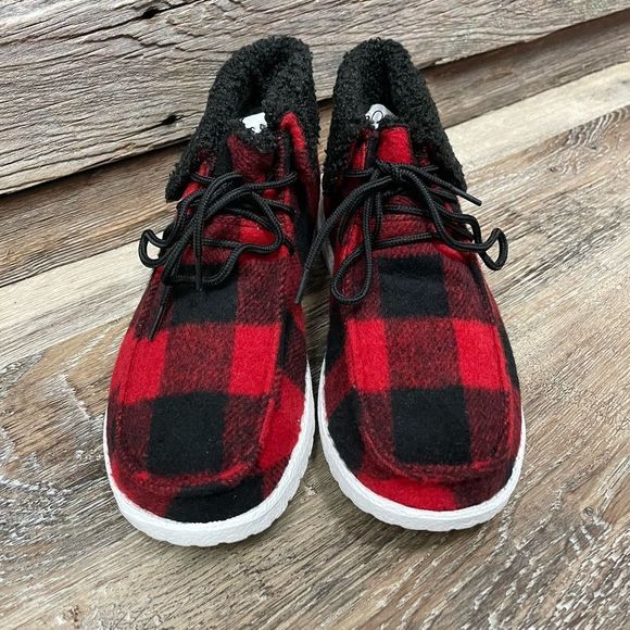 Gypsy Jazz Shoes - Buffalo Plaid Gypsy Jazz Bootie